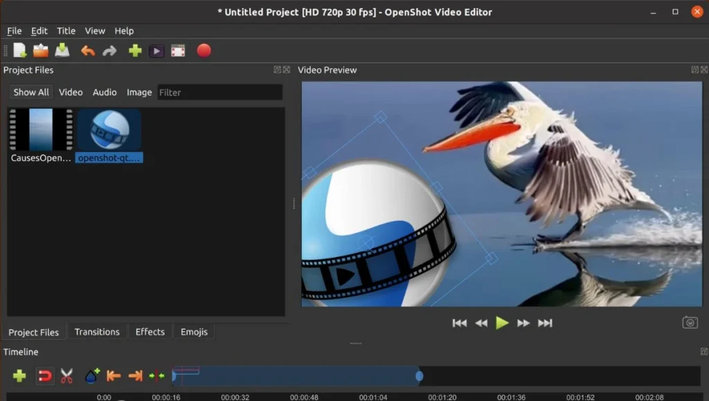 Openshot Video Editor Dashboard